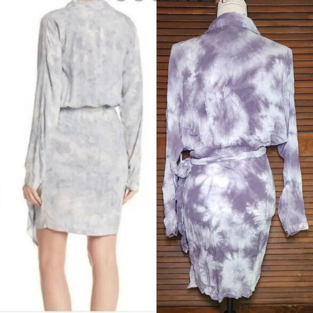 Young Fabulous & Broke Raine Tie Dye Wrap Dress - Picture 2 of 12